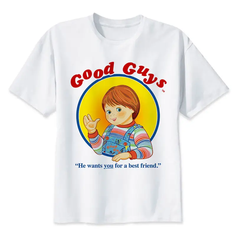 chucky T Shirt men Summer fashion High Quality t-shirt casual white print O-Neck print male men top tees M8088
chucky T Shirt men Summer fashion High Quality t-shirt casual white print O-Neck print male men top tees M8088