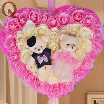 Hot Sale Flowers Wreaths Wedding Decoration Flowers Foam Roses Heart Shape Decorative Flower DIY Bear Room Wedding Supplies
Hot Sale Flowers Wreaths Wedding Decoration Flowers Foam Roses Heart Shape Decorative Flower DIY Bear Room Wedding Supplies