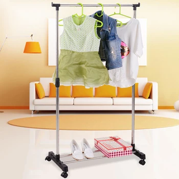 Actionclub Stainless Steel Single Rod Drying Rack Floor Stand Clothes Storage Rack Folding Lifting Drying Rack Shelf With Wheel
Actionclub Stainless Steel Single Rod Drying Rack Floor Stand Clothes Storage Rack Folding Lifting Drying Rack Shelf With Wheel