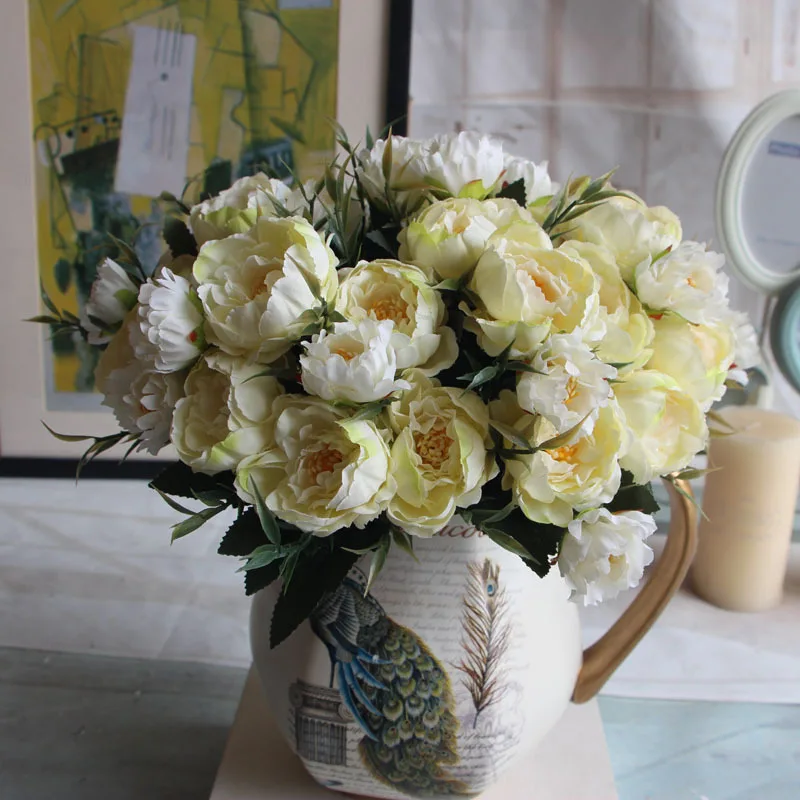 5 Colours 1Bunch European Artificial Flower 6 Heads Fake Peony Christmas Wedding Party Home Decorative
5 Colours 1Bunch European Artificial Flower 6 Heads Fake Peony Christmas Wedding Party Home Decorative