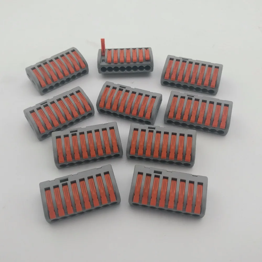 10 PCS 8 Pin PCT-218 Universal compact wire wiring connector conductor terminal block with lever
10 PCS 8 Pin PCT-218 Universal compact wire wiring connector conductor terminal block with lever