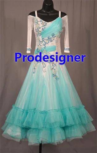 Standard Dance dress competition stage costumes ballrom gown dance wear ballroom dancing gown Prodesigner 
Standard Dance dress competition stage costumes ballrom gown dance wear ballroom dancing gown Prodesigner