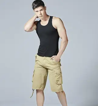 New 2019 Men Cargo Shorts Casual Straight Short Pants Summer Safari Style Knee Length High Quality Cotton Solid Shorts Size 40
New 2019 Men Cargo Shorts Casual Straight Short Pants Summer Safari Style Knee Length High Quality Cotton Solid Shorts Size 40