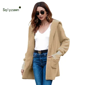Teddy Cardigan Plush Coat 2019 Women Winter Warm Soft Fleece Faux Fur Coat Hooded Overcoat Shaggy Long Bomber Jacket Outerwear
Teddy Cardigan Plush Coat 2019 Women Winter Warm Soft Fleece Faux Fur Coat Hooded Overcoat Shaggy Long Bomber Jacket Outerwear