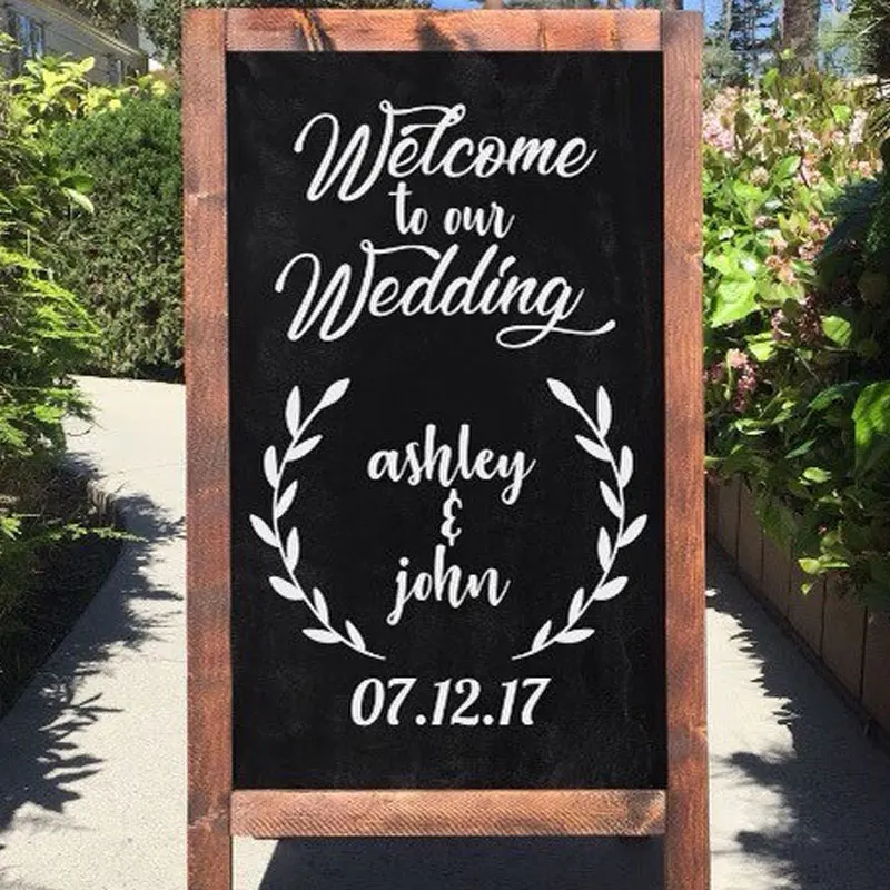 Wedding Sign Decal Welcome Chalk Board Signage Rustic Elegant Bride And Groom With Date Personalized Vinyl Sticker DIY WD11
Wedding Sign Decal Welcome Chalk Board Signage Rustic Elegant Bride And Groom With Date Personalized Vinyl Sticker DIY WD11