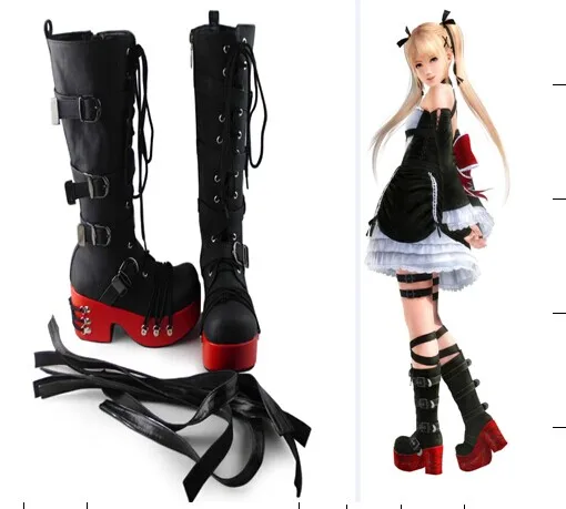 Japanese-Harajuku-High-Platform-Heels-Boots-Sweet-Princess-Lolita-Cosplay-Cross-tied-Knee-Boots-Side-Zip- 5