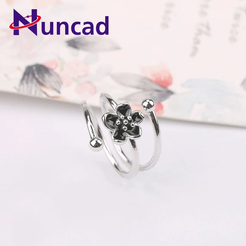 Lovely Silver Plated Charm Black Cherry Flower Ring Adjustable Simple Opening Ring For Women Girl Fashion Party Jewelry
Lovely Silver Plated Charm Black Cherry Flower Ring Adjustable Simple Opening Ring For Women Girl Fashion Party Jewelry