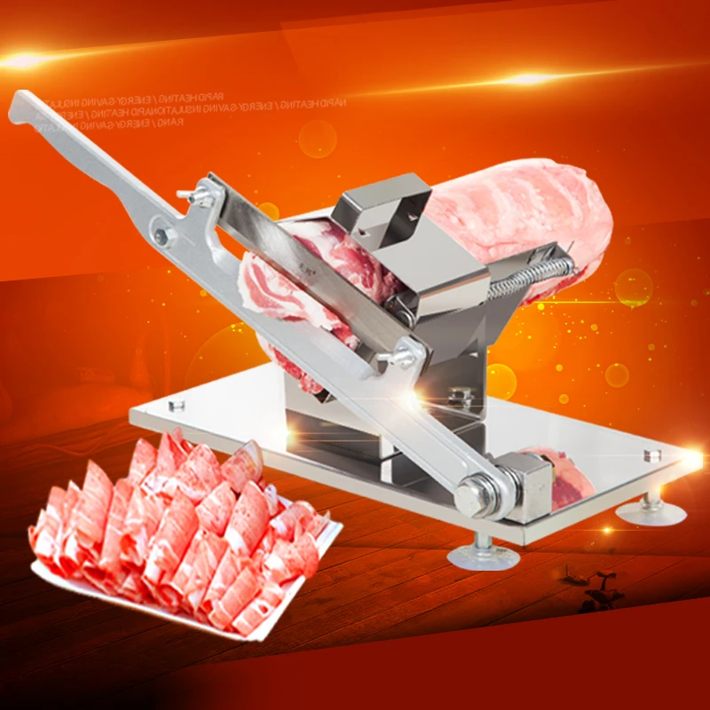 Mutton Roll Manual Meat Slicer Machine Commercial Home Shabu Mutton Fat Beef Rolls Slicer Frozen Meat Grinder