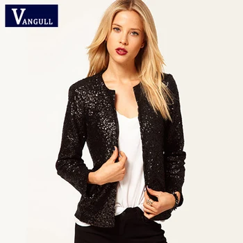 European & American new Style Women's Clothing sequin long sleeve Female Short Jacket O-Neck Thin Slim Covered Button outerwear
European & American new Style Women's Clothing sequin long sleeve Female Short Jacket O-Neck Thin Slim Covered Button outerwear