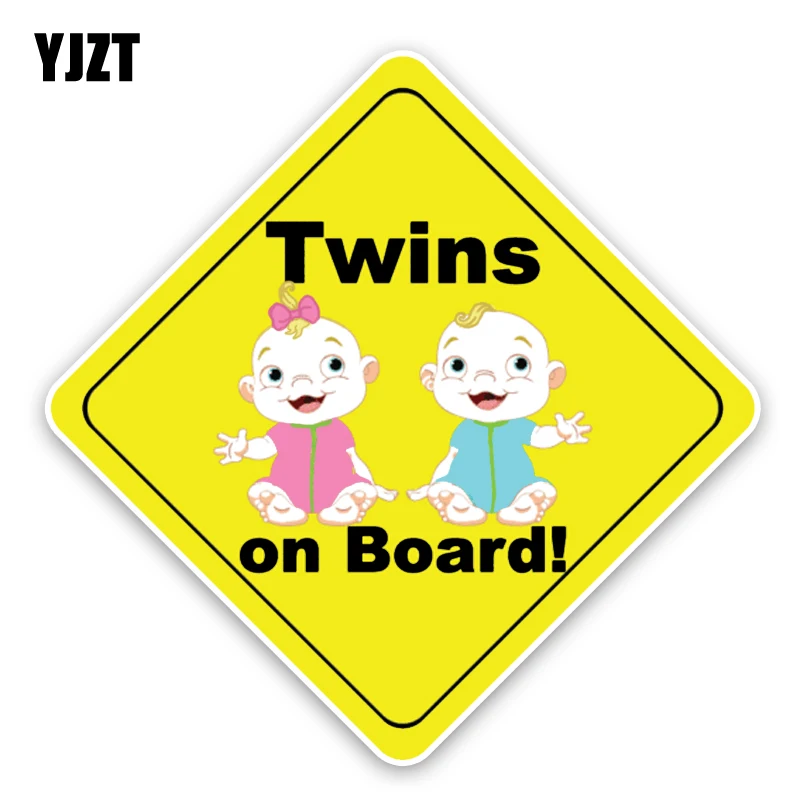 YJZT 13.8*13.8CM Lovely Twins Cartoon BABY ON BOARD Colored Graphic Car Sticker Decoration C1-5618
YJZT 13.8*13.8CM Lovely Twins Cartoon BABY ON BOARD Colored Graphic Car Sticker Decoration C1-5618