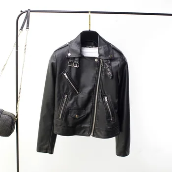 European style 2020 new autumn PU leather women short lapel collar button small jacket a generation of fat P2020Y1
European style 2020 new autumn PU leather women short lapel collar button small jacket a generation of fat P2020Y1