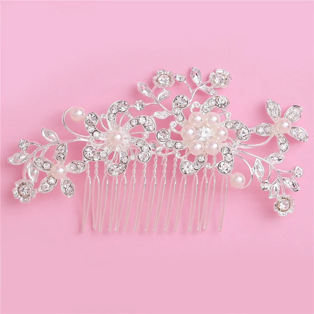 of European and American pop flower diamond pearl comb comb bride wedding fashion headdress alloy accessories
of European and American pop flower diamond pearl comb comb bride wedding fashion headdress alloy accessories