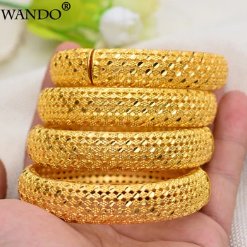 WANDO 4Pce New Fashion lady Luxury Gold Color Jewelry Bangles Ethiopian African Women Dubai Bracelet Party wedding Gifts
WANDO 4Pce New Fashion lady Luxury Gold Color Jewelry Bangles Ethiopian African Women Dubai Bracelet Party wedding Gifts