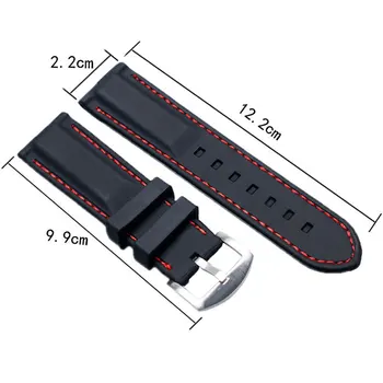 10 pcs 22mm 24mm Black Silicone Watch Strap Band Red Line Stitching Bracelet Rubber Diving Waterproof Sport Free Shipping
10 pcs 22mm 24mm Black Silicone Watch Strap Band Red Line Stitching Bracelet Rubber Diving Waterproof Sport Free Shipping