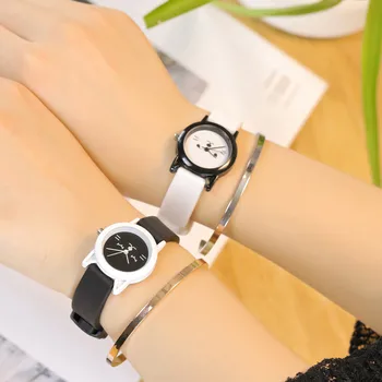 Fashion Silicone Women's Watch 2019 Simple Cat Seal Black White Dial Cute Student Quartz Wrist Watch relojes para mujer a65
Fashion Silicone Women's Watch 2019 Simple Cat Seal Black White Dial Cute Student Quartz Wrist Watch relojes para mujer a65