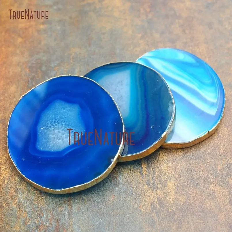 10Pcs Blue Lace Agates Coaster Gold Color Circle Coaster For Less Approx 55-75mm PM14933
10Pcs Blue Lace Agates Coaster Gold Color Circle Coaster For Less Approx 55-75mm PM14933