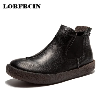 LORFRCIN Fashion Handmade Boots For Women Genuine Leather Ankle Shoes Vintage Mom Women Shoes Round Toes Slip on Ladies Boots
LORFRCIN Fashion Handmade Boots For Women Genuine Leather Ankle Shoes Vintage Mom Women Shoes Round Toes Slip on Ladies Boots