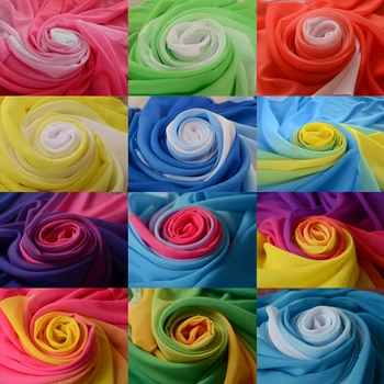 100D 2 tone ramp chiffon material gradual gradient chiffon sheer tissue shaded color stage fabric
100D 2 tone ramp chiffon material gradual gradient chiffon sheer tissue shaded color stage fabric