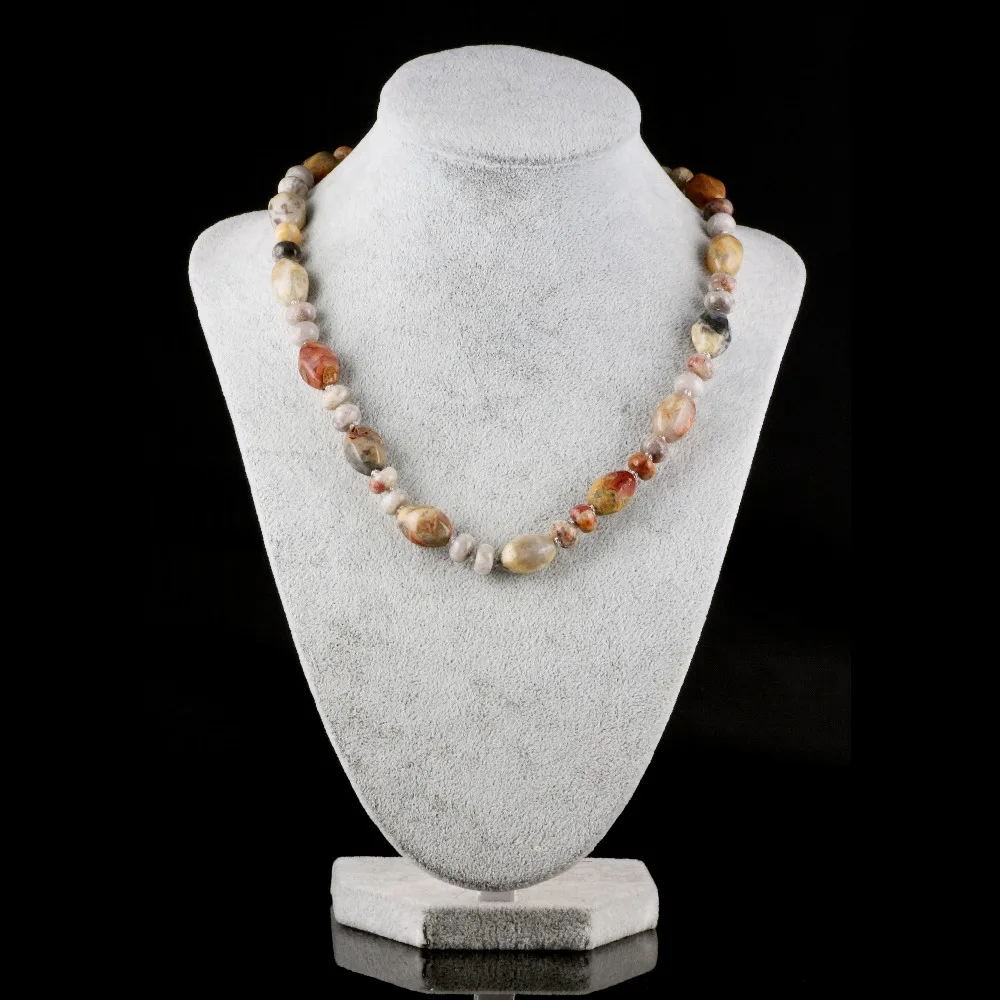 Wholesale natural stone necklace agates necklace quartz stone necklace 23 colors optional 10x14mm 6x8mm 18 inches 
Wholesale natural stone necklace agates necklace quartz stone necklace 23 colors optional 10x14mm 6x8mm 18 inches