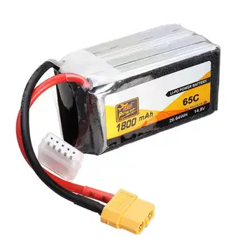 

Best Deal Rechargeable Lipo Battery ZOP Power 14.8V 1800mAh 65C 4S Lipo Battery XT60 Plug