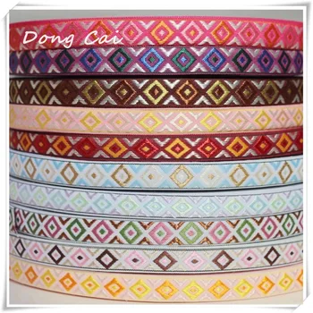Seller Recommend 13MM 20yards/lot Colorful ethnic ribbon Argyle jacquard woven webbing Portable aslant backpack Glass handicraft
Seller Recommend 13MM 20yards/lot Colorful ethnic ribbon Argyle jacquard woven webbing Portable aslant backpack Glass handicraft