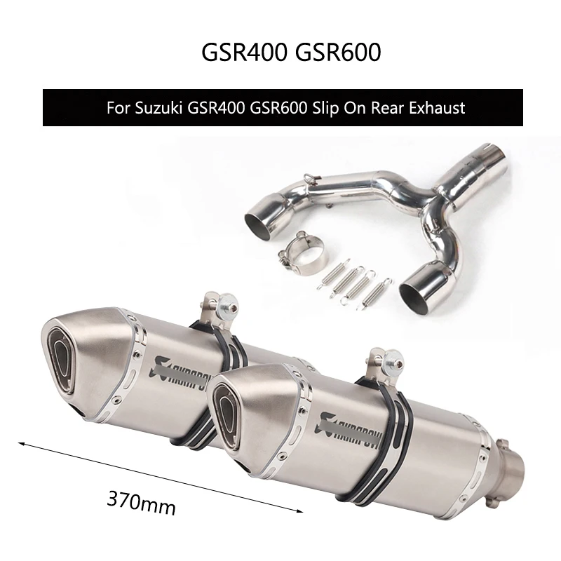 For Suzuki GSR400 GSR600 Exhaust Pipe Exhaust Muffler Pipe Motorcycle Mid Link Pipe Slip On Rear with Left Right Silencer 51 mm 
For Suzuki GSR400 GSR600 Exhaust Pipe Exhaust Muffler Pipe Motorcycle Mid Link Pipe Slip On Rear with Left Right Silencer 51 mm