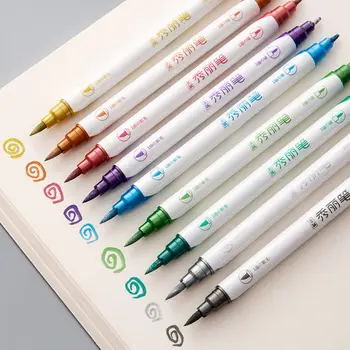 Color Double Head Pen Student Office Metal Note Pen 12 Monochrome Metal Color Creative Hand Account Line Drawing Greeting Card C
Color Double Head Pen Student Office Metal Note Pen 12 Monochrome Metal Color Creative Hand Account Line Drawing Greeting Card C