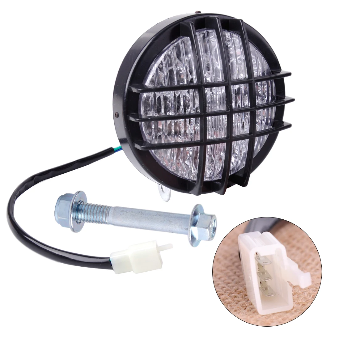 DWCX Car Round 3Pin Front 12V LED Head Light Front Headlight fit for Roketa SunL Taotao ATV Go Kart Motorcross 12cm x 12.5cm
DWCX Car Round 3Pin Front 12V LED Head Light Front Headlight fit for Roketa SunL Taotao ATV Go Kart Motorcross 12cm x 12.5cm