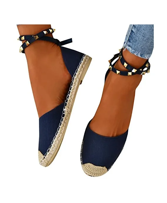 Boldees Women Canvas Flats Ankle Strap Hemp Bottom Rivets Fisherman Shoes For 2018 Spring/Autumn Women Loafers Plus size 43
Boldees Women Canvas Flats Ankle Strap Hemp Bottom Rivets Fisherman Shoes For 2018 Spring/Autumn Women Loafers Plus size 43