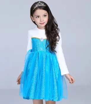 Girls Pretty Cotton Dress The Frozen Elsa Princess Dresses Long Sleeves Christmas Evening Girl Party Custome dress 2-12Y
Girls Pretty Cotton Dress The Frozen Elsa Princess Dresses Long Sleeves Christmas Evening Girl Party Custome dress 2-12Y