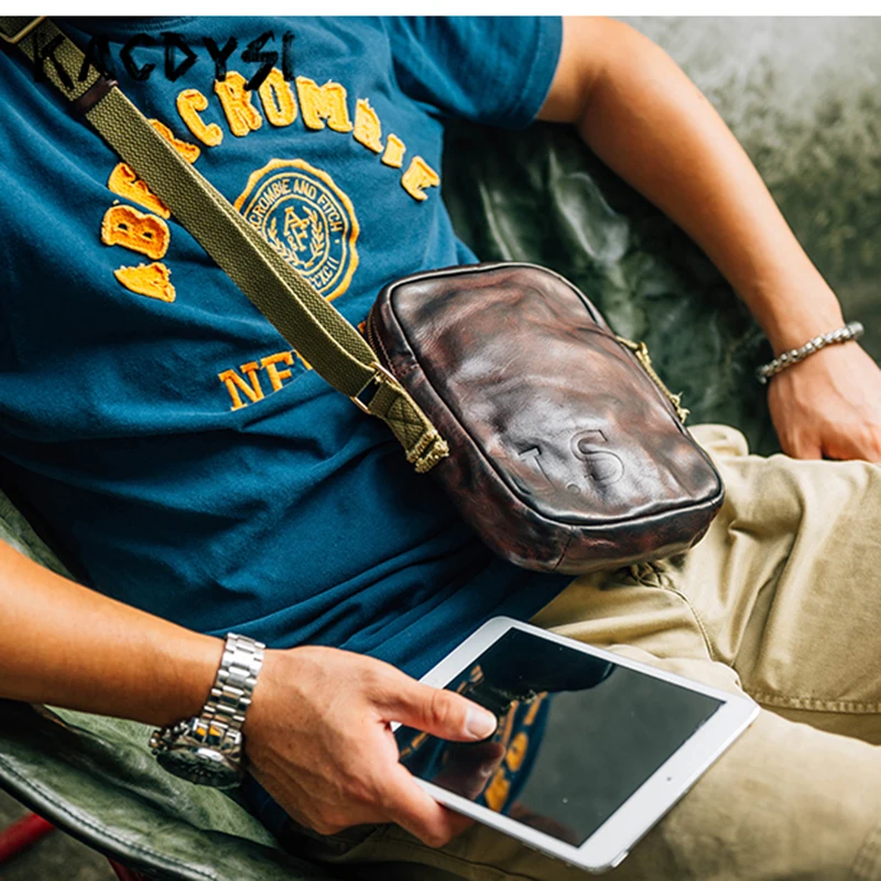 Natural Cowskin Leather Retro Small Men's Single-shoulder Bag Tanned Quality Body Bags Luxury Modern Stylish Sling Bag Hot Sale
Natural Cowskin Leather Retro Small Men's Single-shoulder Bag Tanned Quality Body Bags Luxury Modern Stylish Sling Bag Hot Sale