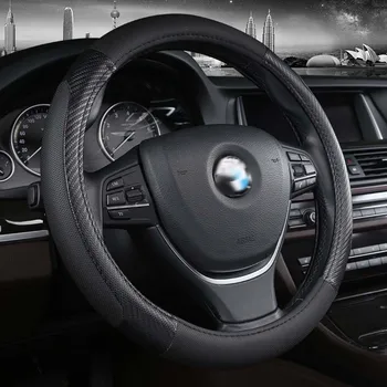 Car Steering Wheel Cover Leather carbon fiber Pattern Classical massage Splice Light Universal for 36/38/40/42/45 cm For BMW GMC
Car Steering Wheel Cover Leather carbon fiber Pattern Classical massage Splice Light Universal for 36/38/40/42/45 cm For BMW GMC
