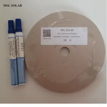 MSL SOLAR 200Feet Solar cell Solder wire 1.6mm*0.2mm.Tin-plate Copper strip for DIY solar panel.Give 2pcs flux pen for free. 
MSL SOLAR 200Feet Solar cell Solder wire 1.6mm*0.2mm.Tin-plate Copper strip for DIY solar panel.Give 2pcs flux pen for free.