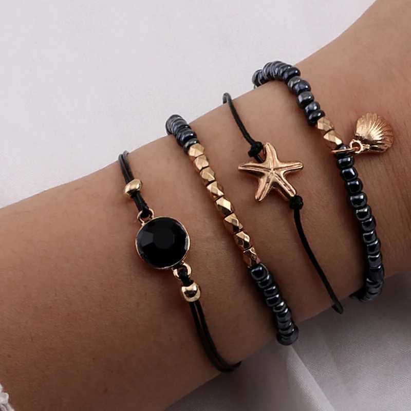 NIUYITID 4pcs/set Sea Beach Shell Starfish Bracelet Femme Charm Braclet For Girlfriends Beaded Bracelet Coquillage
NIUYITID 4pcs/set Sea Beach Shell Starfish Bracelet Femme Charm Braclet For Girlfriends Beaded Bracelet Coquillage