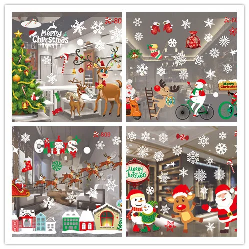 Christmas supplies Christmas decorations no glue static stickers colorful glass window stickers
Christmas supplies Christmas decorations no glue static stickers colorful glass window stickers