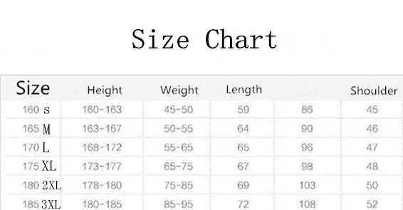 European Standard T Shirt Size Chart