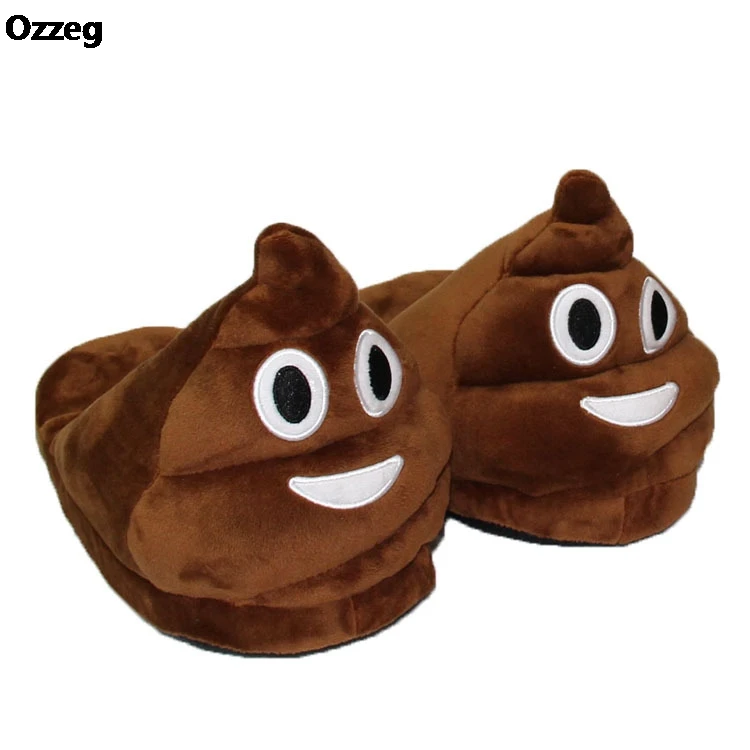 

2018 Indoor Warm Emoji Slippers Winter Cotton Plush Slipper Emoji Shoes Smiley Emoticon Winter Soft Free Size Dropshipping