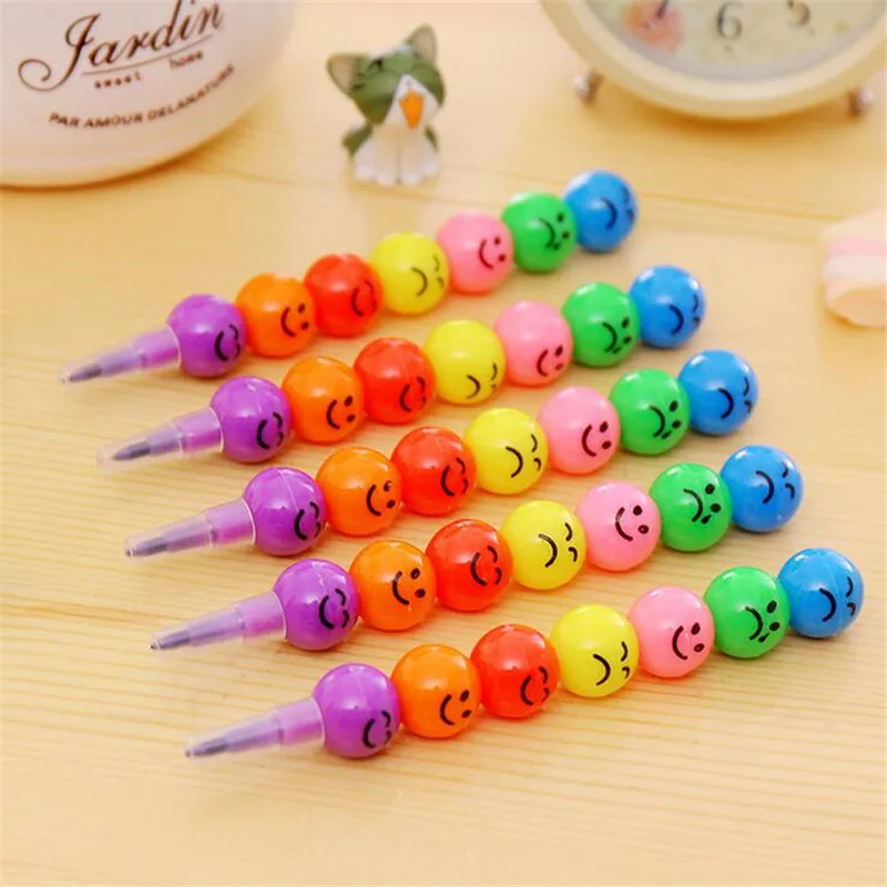 4 pcs / lot Hot Sale Creative Sugar-Coated Haws Cartoon Smiley Graffiti Pen Stationery 7 Colors Crayons Drop Shipping 
4 pcs / lot Hot Sale Creative Sugar-Coated Haws Cartoon Smiley Graffiti Pen Stationery 7 Colors Crayons Drop Shipping