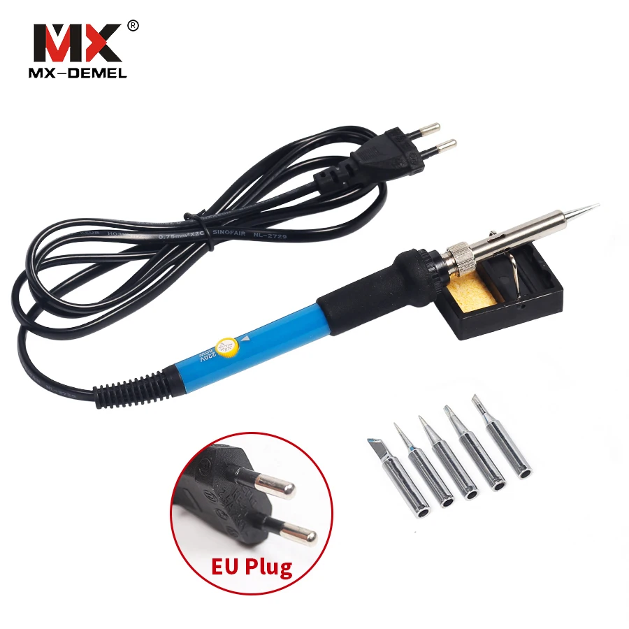 MX-DEMEL Electric Soldering Irons 220V 60W EU Plug Welding Equipment Adjustable Temperature Repair Tools with Solder Accessories
MX-DEMEL Electric Soldering Irons 220V 60W EU Plug Welding Equipment Adjustable Temperature Repair Tools with Solder Accessories