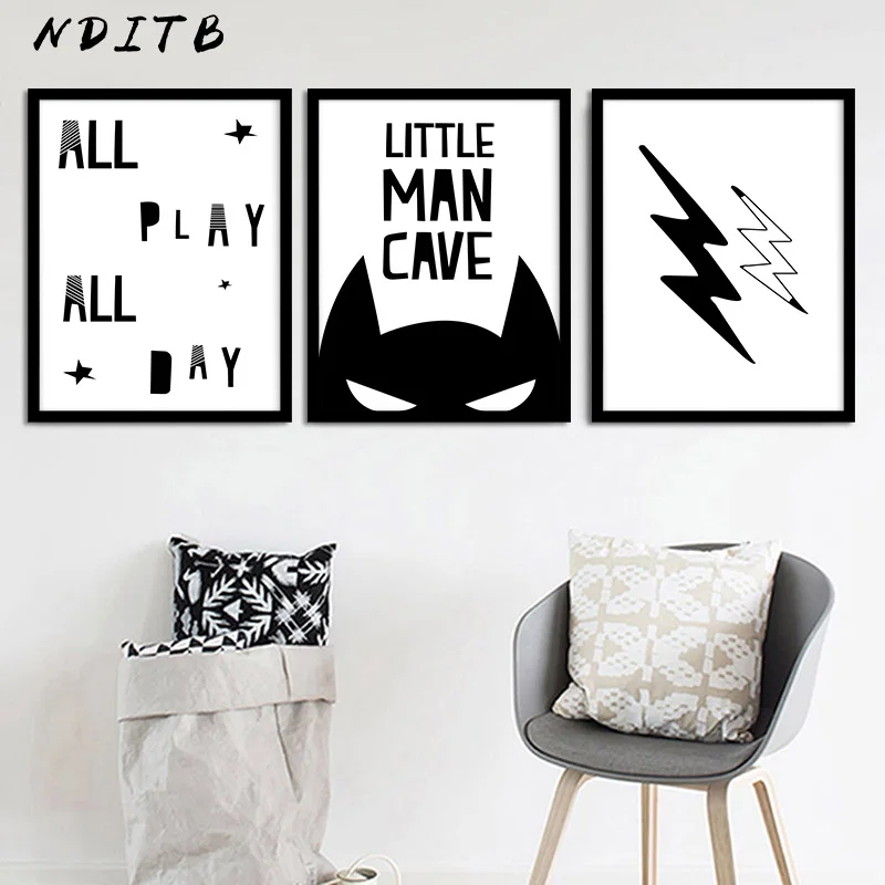 Cartoon Batman Mask Canvas Art Painting Black White Nursery Posters and Prints Nordic Kids Decoration Pictures Boys Room Decor
Cartoon Batman Mask Canvas Art Painting Black White Nursery Posters and Prints Nordic Kids Decoration Pictures Boys Room Decor