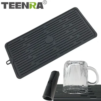 TEENRA Large Silicone Dish Drying Mat Heating kitchen Drain Mat Silicone Table Placemat Deep Grooves Cup Drying Mat Tableware
TEENRA Large Silicone Dish Drying Mat Heating kitchen Drain Mat Silicone Table Placemat Deep Grooves Cup Drying Mat Tableware