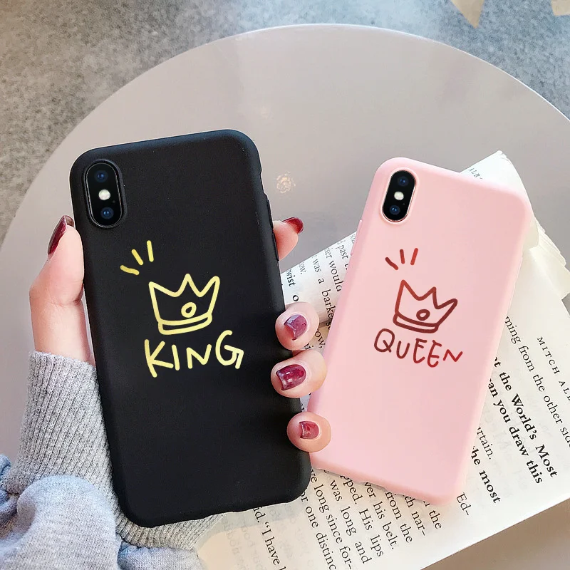 Matte phone cases for iPhone X XR XS Max 5 5S SE Cute King Quuen Soft TPU case For iphone 6 6s 7 8 plus silicone back cover
Matte phone cases for iPhone X XR XS Max 5 5S SE Cute King Quuen Soft TPU case For iphone 6 6s 7 8 plus silicone back cover