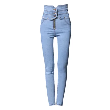 2019 Spring And Autumn New High Waist Zipper Stretchy Jeans Womens Slim Fashion Pencil Pants Female Metal Corns Trousers D19
2019 Spring And Autumn New High Waist Zipper Stretchy Jeans Womens Slim Fashion Pencil Pants Female Metal Corns Trousers D19