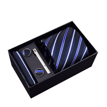 2019 New Brand Classic Men's Blue Ties Set Polyester Neck Ties Cufflinks for Men Custom Formal Wedding Party Groom
2019 New Brand Classic Men's Blue Ties Set Polyester Neck Ties Cufflinks for Men Custom Formal Wedding Party Groom