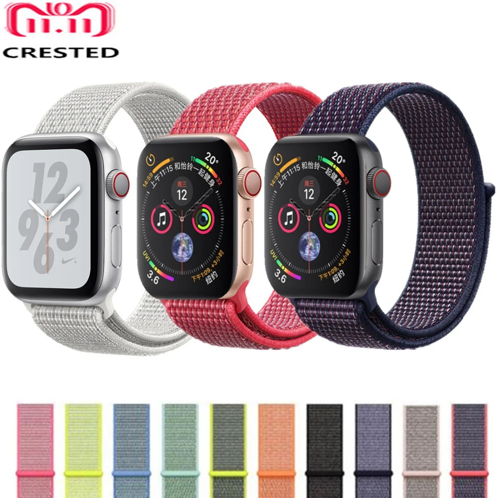CRESTED Sport Loop For Apple Watch band 42mm 38mm 40mm 44mm Woven Nylon strap correa iwatch Series 4/3/2/1 wrist bracelet belt
CRESTED Sport Loop For Apple Watch band 42mm 38mm 40mm 44mm Woven Nylon strap correa iwatch Series 4/3/2/1 wrist bracelet belt