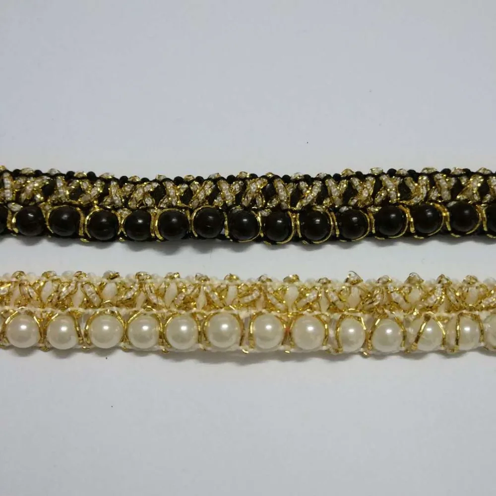15MM Width Vintage Nylon White Black Pearl Beaded Lace Trim Gold Ribbon Fabric Handmade DIY Costume Dress Sewing Supplies Craft
15MM Width Vintage Nylon White Black Pearl Beaded Lace Trim Gold Ribbon Fabric Handmade DIY Costume Dress Sewing Supplies Craft