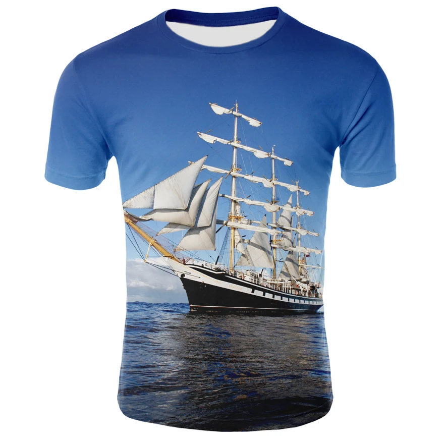 2019 The New Big Sea Boat Sailing Craft 3D Print Tee T shirt Men/Boy Casual Streetwear Tshirt Man Blue Beach Clothes hombre
2019 The New Big Sea Boat Sailing Craft 3D Print Tee T shirt Men/Boy Casual Streetwear Tshirt Man Blue Beach Clothes hombre
