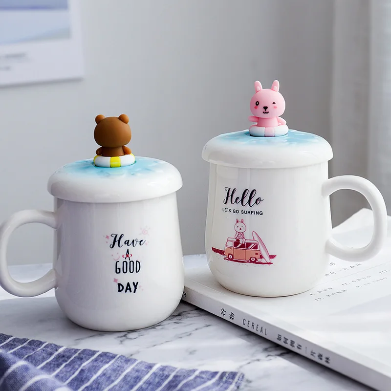 Creative Stereo animal cup ceramic mug with lid spoon,puer tea cup Drinkware gift Panda surfing mug,student coffee milk cup
Creative Stereo animal cup ceramic mug with lid spoon,puer tea cup Drinkware gift Panda surfing mug,student coffee milk cup