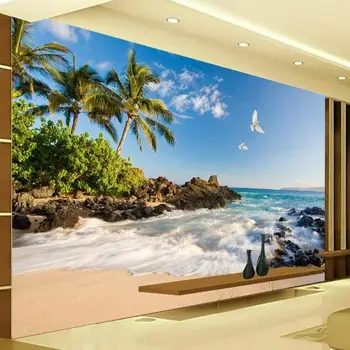 Custom 3D Photo Wallpaper HD Sea View TV Background Wall Mural Wallpaper Coconut Trees Seawater Home Decor Landscape Wall Paper
Custom 3D Photo Wallpaper HD Sea View TV Background Wall Mural Wallpaper Coconut Trees Seawater Home Decor Landscape Wall Paper