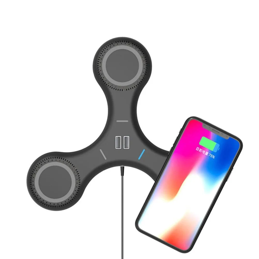 Qi Wireless Charger for iPhone X Xs MAX XR 8 plusSpecial Gyroscope Shape Three High Signal Transmitters Rapid Charging
Qi Wireless Charger for iPhone X Xs MAX XR 8 plusSpecial Gyroscope Shape Three High Signal Transmitters Rapid Charging